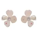 Pendientes de pétalos de perla de agua dulce cristal plata grueso estilo lujo dulce vista principal - 5# Pétalo De Perla De Agua Dulce De Cristal De Plata