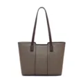 Borsa Tote Donna in Vera Pelle Grande Capacita Borsa Mano Lavoro Spalla Casual - grigio elefante