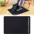 Black exercise mat for home gym elliptical machine anti slip floor protection pad durable - 20*30CM [New Diatomaceous Earth] / Equipment Protection Mat - Letter Black
