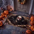 Halloween 3D illusion paillasson squelette effrayant tapis de sol lavable antidérapant déco - 0624BFWSJ-13 / 40x60cm