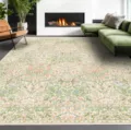 Vintage botanical area rug with bohemian floral pattern, non-slip backing for living room - 40*60cm (Faux Cashmere + Washable Base) / RZMM-Floral (2)
