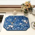 Nuovo stile cinese cucina tappetino scolo terra diatomea uccello blu tampone assorbente. - 30*40cm / GD Tappetino scolapiatti in stile cinese - 8