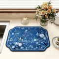 Vista dettagliata del tappetino di drenaggio assorbente stile cinese sul piano della cucina. - 30*40cm / GD - Tappetino scolapiatti in stile cinese - 10