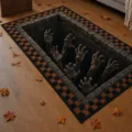 3D illusion Halloween horror zombie hands rug detail view for festive party room floor decor - 40*60cm / Halloween Rug Style Eight