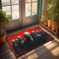 Paillasson d'Halloween tapis de sol d'entrée motif squelette vampire antidérapant résistant - 0624BFWSJ-4 / 40x60cm