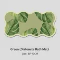 Green Monstera Leaf Diatomaceous Earth Bath Mat Anti-Slip Quick Dry Sink Floor Mat 80x40cm - 40*80cm / Striped Greenery - 80*40cm [Vanity Mat]