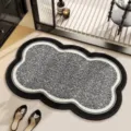 Absorbent anti-slip floor mat irregular black grey rug for bathroom and entryway use. - 30*40cm / Starry Sky Deep Whisper YM-4932