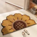 Sonnenblumen saugfähige Fußmatte, rutschfeste Badematte im 3D Strickdesign, weich und schnell. - Blumen-Kollektion - Lied an die Sonne