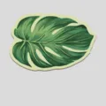 Green monstera leaf bath mat non-slip absorbent floor rug for bathroom shower room decor - 40*60cm / Lush Green Leaves - 60*40cm [Shower Door Mat]