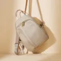 Zaino beige tempo libero commute borsa giorno leggero viaggio variante stile moda chic estetica - Albicocca e marrone