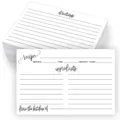 Minimalist recipe cards 15x10cm blank kitchen food cooking record note cards double sided - Style C / 15x10cm (25 Pieces/Pack)
