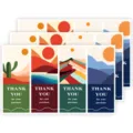 Rectangle thank you stickers sealing labels for gift box packaging set, 52 pcs pack - HW-003 / 52 Labels/Pack