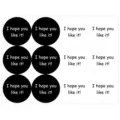 Black and white round sealing stickers with I hope you like it text for baking package decor. - Style 5 / 10 Sheets (120 Stickers/Pack) / Black and White