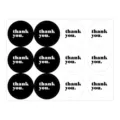 120pcs round thank you sealing stickers black white self adhesive labels for gift packing - Model 004 Black and White
