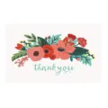 Floral thank you card copperplate paper greeting card gift packaging insert card variant - Style 2 / 50 Pieces/Pack