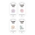 Pegatinas ovaladas de agradecimiento etiquetas adhesivas para decoración embalaje regalo. - Estilo 1 / 25 hojas/pack (100 pegatinas)