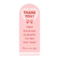 Pink packaging sealing sticker with cute heart lace design, perfect for gift boxes and mailers. - Style 17 / 50 Sheets/Pack (15x6cm)