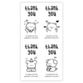 Cute thank you sticker roll rectangular sealing stickers packing labels for packaging 100pcs - Style 2 / 100 Stickers/Pack