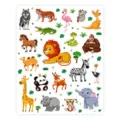 Cute cartoon animal stickers sheet DIY kids toys scrapbooking waterproof decals set - Style 3 / 10 Pieces/Pack