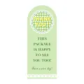 Green arched packaging sealing sticker with thank you text and cute lace border design. - Style 18 / 50 Sheets/Pack (15x6cm)