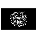 Black English Thank You card gift greeting card bouquet packaging message card pack - Card Design 97 (50 Cards/pack)