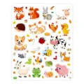 Cute cartoon animal stickers sheet, versatile decorative DIY sticker for kids toys and planners. - Style 4 / 10 Pieces/Pack