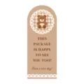 Cute brown bear packaging sealing sticker decorative label for gift boxes 100pcs - Style 19 / 50 Sheets/Pack (15x6cm)