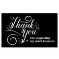 Black thank you cards for packaging, small business support cards, 50 pcs pack gift notes. - Card Design 96 (50 Cards/pack)