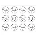 Minimalist round thank you stickers, black white smile sealing labels for bakery packaging. - Style 2 / 10 Sheets (120 Stickers/Pack) / White