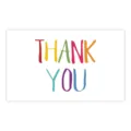 Colorful handwritten thank you greeting card blank message postcard decorative card 50pcs - Style 1 Art Paper / 50 Sheets