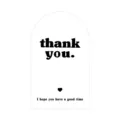 Minimalist arched thank you sticker for gift packaging, sealing and decorative label. - Style 002 / 9x5.4cm (50 pcs/pack)