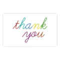 Colorful handwritten thank you greeting card for blessing messages and lovely gift decoration. - Style 2 Art Paper / 50 Sheets