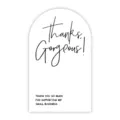 Minimalist arch thank you sticker, black and white sealing label for gift packaging decor variant. - Style 004 / 9x5.4cm (50 pcs/pack)