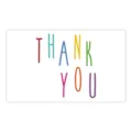Colorful Thank You card for greeting messages and decorative postcard use, 50pcs pack. - Style 4 Art Paper / 50 Sheets
