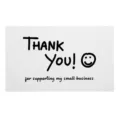 Minimalist white thank you cards for small business gift packaging and greeting decoration. - Cards Style 108 (50 Pieces / Pack)