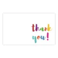 Thank You Greeting Card Colorful Handwritten Text Blank Message Card Small Decorative Card - Style 5 Art Paper / 50 Sheets