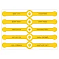 Yellow long strip baking stickers cute smiling face dessert cake sealing DIY labels sheet - Style 2 / 50 Pieces Pack (10 Sheets/Pack)