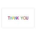 Blank thank you greeting card with colorful text design for message and gift decoration - Style 6 Art Paper / 50 Sheets