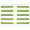 Green daisy baking sealing stickers roll cute smile labels for DIY cake dessert packaging - Style 3 / 50 Pieces Pack (10 Sheets/Pack)