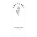 Minimalist floral thank you sticker, arch rectangular decorative seal for gift packaging. - Style 14 / 50 Sheets/Pack (15x6cm)