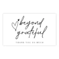 Minimalist white thank you card with black script text, perfect for greeting and gift packaging. - Style 8 Art Paper / 50 Sheets