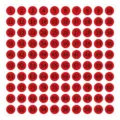 Red round number stickers 1-100 for storage classification and daily marking use. - 15mm Diameter / Red Background Black Text