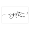 Blank gift greeting card with elegant black script text design for holiday blessings 50pcs - Style 11 Art Paper / 50 Sheets