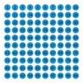 Wholesale color round number stickers 1-100, classification label and date marking sticker. - 15mm Diameter / Blue Background Black Text