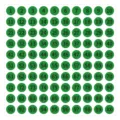 1-100 numbered green round dot stickers for storage and classification marking sheet. - 10mm Diameter / Green Background Black Text