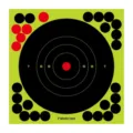 8-inch adhesive shooting target sticker detail, high contrast target face with repair dots. - Style 1