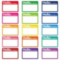 Colorful rectangular name tag stickers with blank writing space for marking items, 15 pack. - Style C / 15 Stickers/Sheet