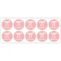 Pink round thank you stickers with white bow design for gift packaging and sealing. - Style A / Pink
