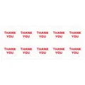 Round thank you sticker sheet, red text with colorful confetti design, sealing sticker label. - Style B / White