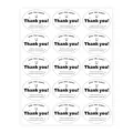 Black oval thank you stickers, gift packaging sealing labels for bakery and dessert decoration. - 10 Pieces/Pack / White